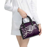 Aloha Hawaii Kalo Pikake Lei Shoulder Handbag Chest Tattoo Purple Hawaiian Pattern LT14 - Polynesian Pride