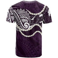Aloha Hawaii Kalo Pikake Lei T Shirt Chest Tattoo Purple Hawaiian Pattern LT14 - Polynesian Pride
