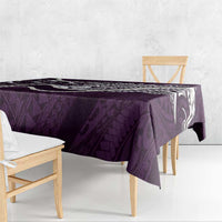 Aloha Hawaii Kalo Pikake Lei Tablecloth Chest Tattoo Purple Hawaiian Pattern LT14 - Polynesian Pride