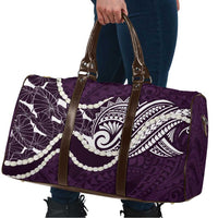 Aloha Hawaii Kalo Pikake Lei Travel Bag Chest Tattoo Purple Hawaiian Pattern LT14 - Polynesian Pride