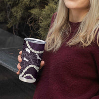 Aloha Hawaii Kalo Pikake Lei Tumbler Cup Chest Tattoo Purple Hawaiian Pattern LT14 - Polynesian Pride
