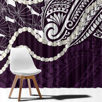 Aloha Hawaii Kalo Pikake Lei Window Curtain Chest Tattoo Purple Hawaiian Pattern LT14 - Polynesian Pride
