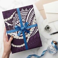 Aloha Hawaii Kalo Pikake Lei Wrapping Paper Chest Tattoo Purple Hawaiian Pattern LT14 - Polynesian Pride