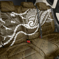 Aloha Hawaii Kalo Pikake Lei Back Car Seat Cover Chest Tattoo Gold Hawaiian Pattern