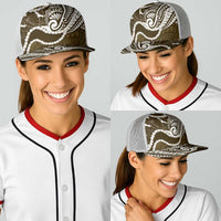 Aloha Hawaii Kalo Pikake Lei Baseball Net Cap Chest Tattoo Gold Hawaiian Pattern LT14 - Polynesian Pride