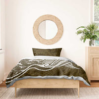 Aloha Hawaii Kalo Pikake Lei Bedding Set Chest Tattoo Gold Hawaiian Pattern LT14 - Polynesian Pride