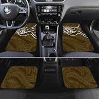 Aloha Hawaii Kalo Pikake Lei Car Mats Chest Tattoo Gold Hawaiian Pattern LT14 Set 4pcs Gold - Polynesian Pride
