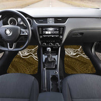 Aloha Hawaii Kalo Pikake Lei Car Mats Chest Tattoo Gold Hawaiian Pattern LT14 Set 2pcs - Front Gold - Polynesian Pride