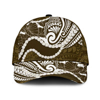 Aloha Hawaii Kalo Pikake Lei Classic Cap Chest Tattoo Gold Hawaiian Pattern LT14 Universal Fit Gold - Polynesian Pride