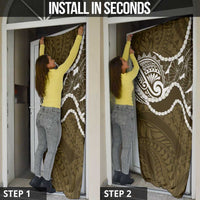 Aloha Hawaii Kalo Pikake Lei Door Cover Chest Tattoo Gold Hawaiian Pattern LT14 - Polynesian Pride
