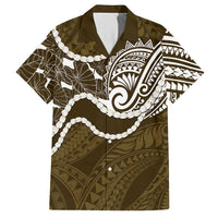 Aloha Hawaii Kalo Pikake Lei Hawaiian Shirt Chest Tattoo Gold Hawaiian Pattern