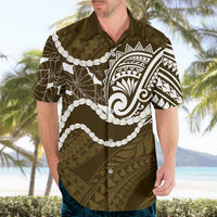 Aloha Hawaii Kalo Pikake Lei Hawaiian Shirt Chest Tattoo Gold Hawaiian Pattern