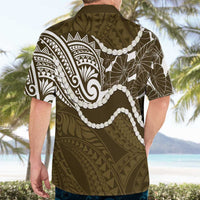 Aloha Hawaii Kalo Pikake Lei Hawaiian Shirt Chest Tattoo Gold Hawaiian Pattern