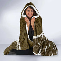 Aloha Hawaii Kalo Pikake Lei Hooded Blanket Chest Tattoo Gold Hawaiian Pattern LT14 - Polynesian Pride