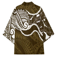 Aloha Hawaii Kalo Pikake Lei Kimono Chest Tattoo Gold Hawaiian Pattern LT14 - Polynesian Pride