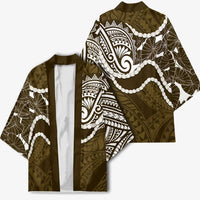 Aloha Hawaii Kalo Pikake Lei Kimono Chest Tattoo Gold Hawaiian Pattern LT14 - Polynesian Pride