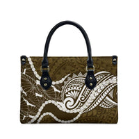 Aloha Hawaii Kalo Pikake Lei Leather Bag Chest Tattoo Gold Hawaiian Pattern LT14 - Polynesian Pride
