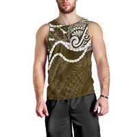 Aloha Hawaii Kalo Pikake Lei Men Tank Top Chest Tattoo Gold Hawaiian Pattern LT14 - Polynesian Pride