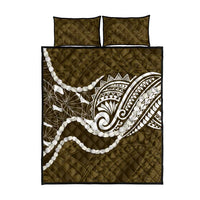 Aloha Hawaii Kalo Pikake Lei Quilt Bed Set Chest Tattoo Gold Hawaiian Pattern LT14 - Polynesian Pride