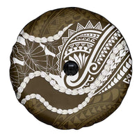 Aloha Hawaii Kalo Pikake Lei Spare Tire Cover Chest Tattoo Gold Hawaiian Pattern