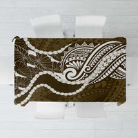 Aloha Hawaii Kalo Pikake Lei Tablecloth Chest Tattoo Gold Hawaiian Pattern LT14 Gold - Polynesian Pride