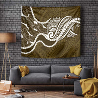 Aloha Hawaii Kalo Pikake Lei Tapestry Chest Tattoo Gold Hawaiian Pattern LT14 Gold - Polynesian Pride