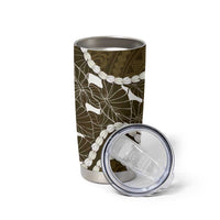 Aloha Hawaii Kalo Pikake Lei Tumbler Cup Chest Tattoo Gold Hawaiian Pattern LT14 - Polynesian Pride