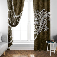 Aloha Hawaii Kalo Pikake Lei Window Curtain Chest Tattoo Gold Hawaiian Pattern LT14 - Polynesian Pride