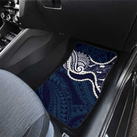 Aloha Hawaii Kalo Pikake Lei Car Mats Chest Tattoo Oxford Blue Hawaiian Pattern