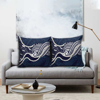 Aloha Hawaii Kalo Pikake Lei Pillow Cover Chest Tattoo Oxford Blue Hawaiian Pattern LT14 - Polynesian Pride