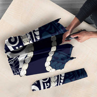 Aloha Hawaii Kalo Pikake Lei Umbrella Chest Tattoo Oxford Blue Hawaiian Pattern