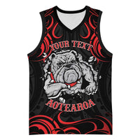 Aotearoa Bulldog Basketball Jersey NZ Maori Tattoo - Polynesian Pride