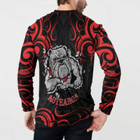 Personalised Aotearoa Bulldog Button Sweatshirt NZ Maori Tattoo