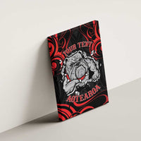 Personalised Aotearoa Bulldog Canvas Wall Art NZ Maori Tattoo