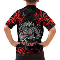 Personalised Aotearoa Bulldog Family Matching Tank Maxi Dress and Hawaiian Shirt NZ Maori Tattoo