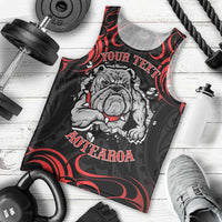 Personalised Aotearoa Bulldog Men Tank Top NZ Maori Tattoo