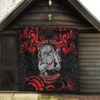 Personalised Aotearoa Bulldog Quilt NZ Maori Tattoo