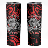 Personalised Aotearoa Bulldog Skinny Tumbler NZ Maori Tattoo