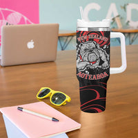 Personalised Aotearoa Bulldog Tumbler With Handle NZ Maori Tattoo