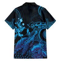 Blue Aloha Hawaii Hawaiian Shirt Snorkeling With Sea Turtle Polynesian Pattern LT14 - Polynesian Pride