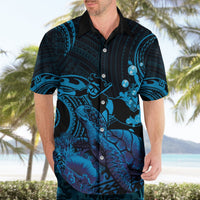 Blue Aloha Hawaii Hawaiian Shirt Snorkeling With Sea Turtle Polynesian Pattern LT14 - Polynesian Pride
