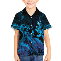 Blue Aloha Hawaii Hawaiian Shirt Snorkeling With Sea Turtle Polynesian Pattern LT14 - Polynesian Pride