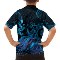 Blue Aloha Hawaii Hawaiian Shirt Snorkeling With Sea Turtle Polynesian Pattern LT14 - Polynesian Pride
