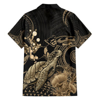 Gold Aloha Hawaii Hawaiian Shirt Snorkeling With Sea Turtle Polynesian Pattern LT14 - Polynesian Pride