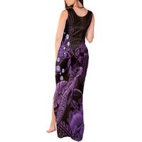 Purple Aloha Hawaii Tank Maxi Dress Snorkeling With Sea Turtle Polynesian Pattern LT14 - Polynesian Pride