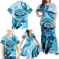 Hawaii Sea Turtle Snorkeling Is My Therapy Family Matching Off Shoulder Maxi Dress and Hawaiian Shirt