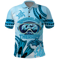 Hawaii Sea Turtle Snorkeling Is My Therapy Polo Shirt