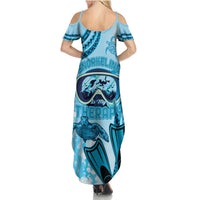 Hawaii Sea Turtle Snorkeling Is My Therapy Summer Maxi Dress LT14 - Polynesian Pride