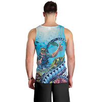 Hawaii Snorkeling Honu Turtle Men Tank Top Under The Ocean Vibes LT14 - Polynesian Pride