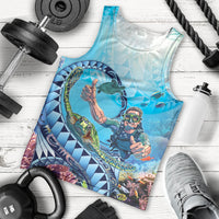 Hawaii Snorkeling Honu Turtle Men Tank Top Under The Ocean Vibes LT14 - Polynesian Pride